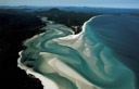 White Haven Beach na maré alta, Queensland, Austrália