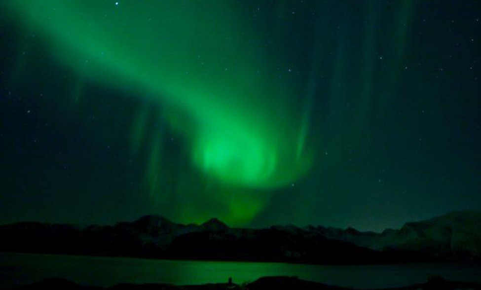 O nosso grupo perseguindo a Aurora Boreal