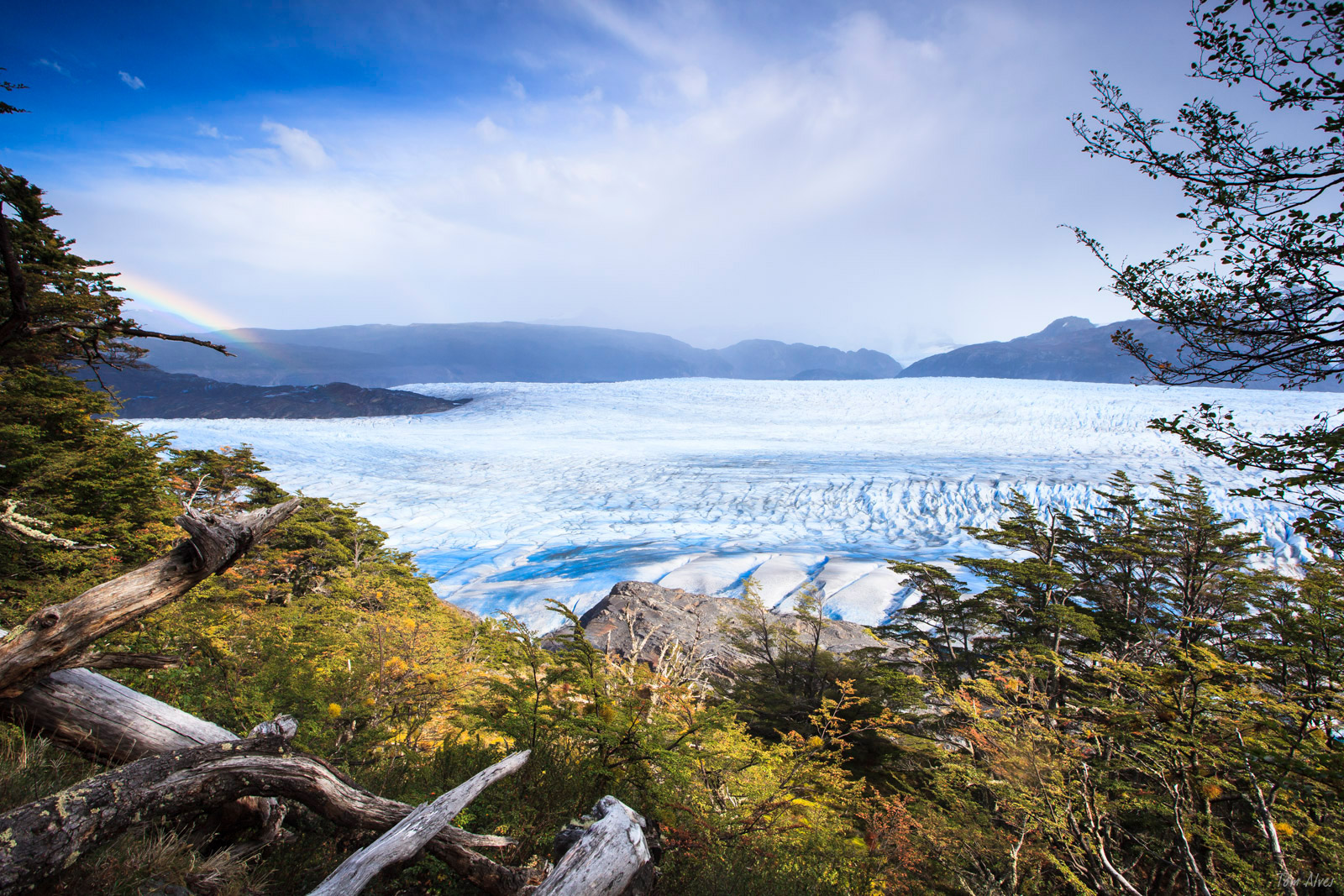 Mirante para o Glaciar Grey, entre os campings El Paso e Los Guardas. Foto: Tom Alves