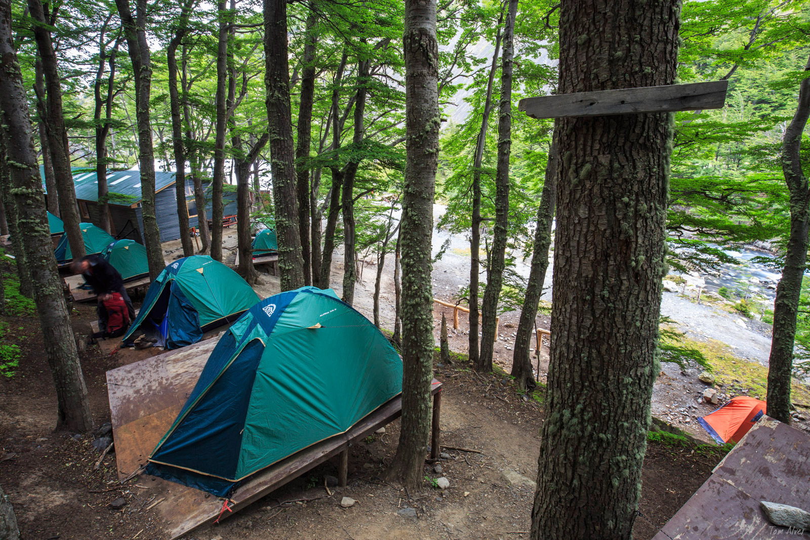 Camping administrado pela Fantástico Sur, no Refúgio Chileno. Foto: Tom Alves