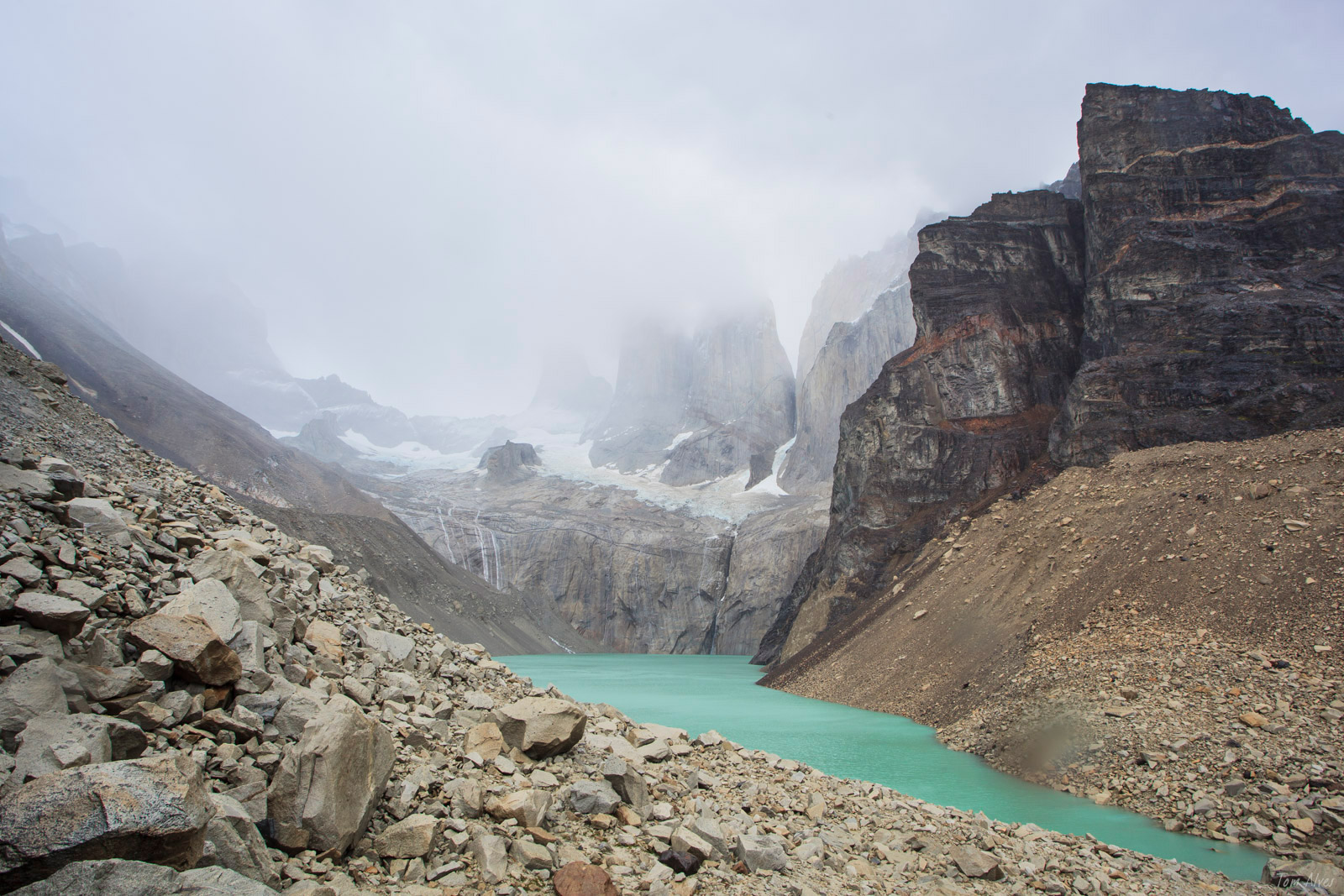 Mirante da Base das Torres. Infelizmente, não tivemos sorte com o clima. Foto: Tom Alves