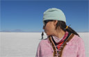 O Salar Uyuni � um dos lugares preeridos dos fot�grafos, um est�dio a c�u aberto.