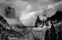 Yosemite Valley na vis�o de Ansel Adams - Imagem que at� hoje � reproduzida do mesmo local por milhares de fot�grafos profissionais e amadores.