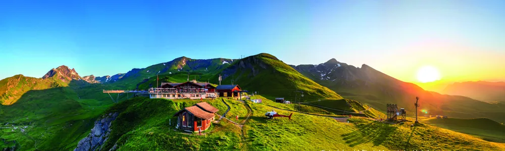 Região de Grindelwald · luz sobre as montanhas